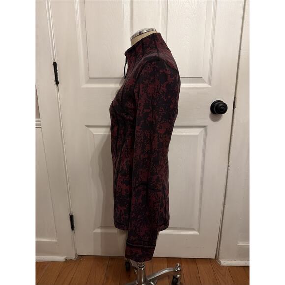 Lululemon Define Jacket Scatter Blossom Jacquard Garnet Black Size 8 - Picture 3 of 6